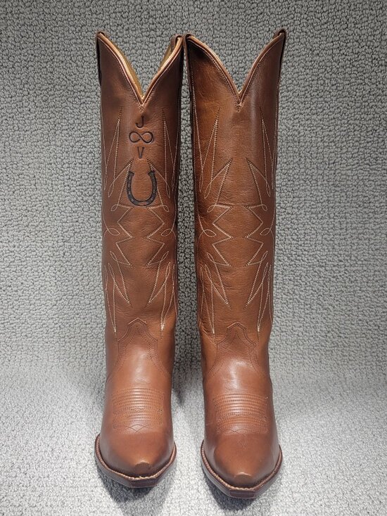 Tecovas Shoes - Tecovas The Loretta Women's US Size 8B Saddle Cowhide Leather Cowgirl Boots